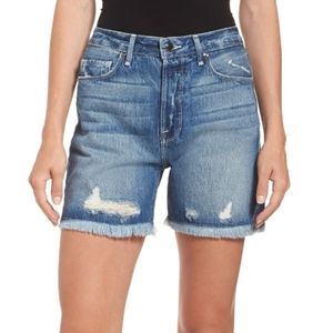 Good American High Waist Cutoff Denim Shorts Size 25‎ Distressed